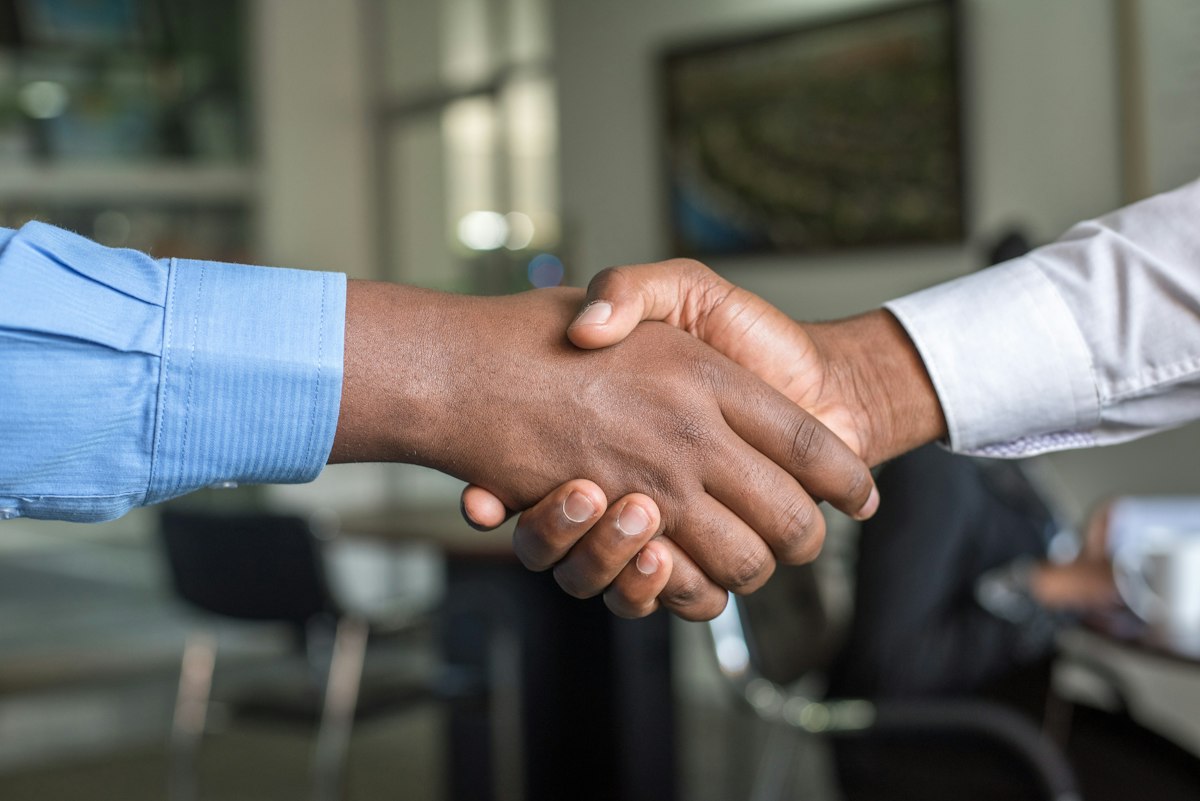 Business handshake partnership